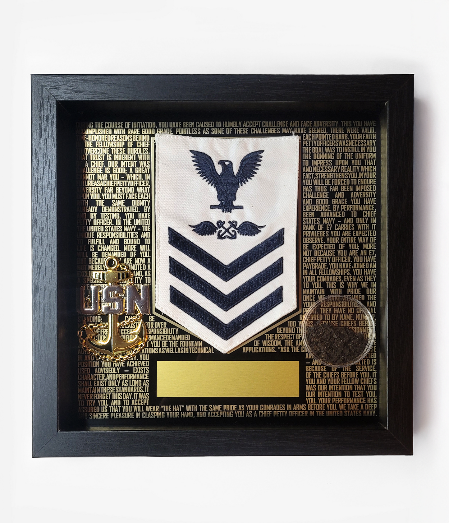 Metal Final Night Shadow Box Kit (Gold Name Plate)