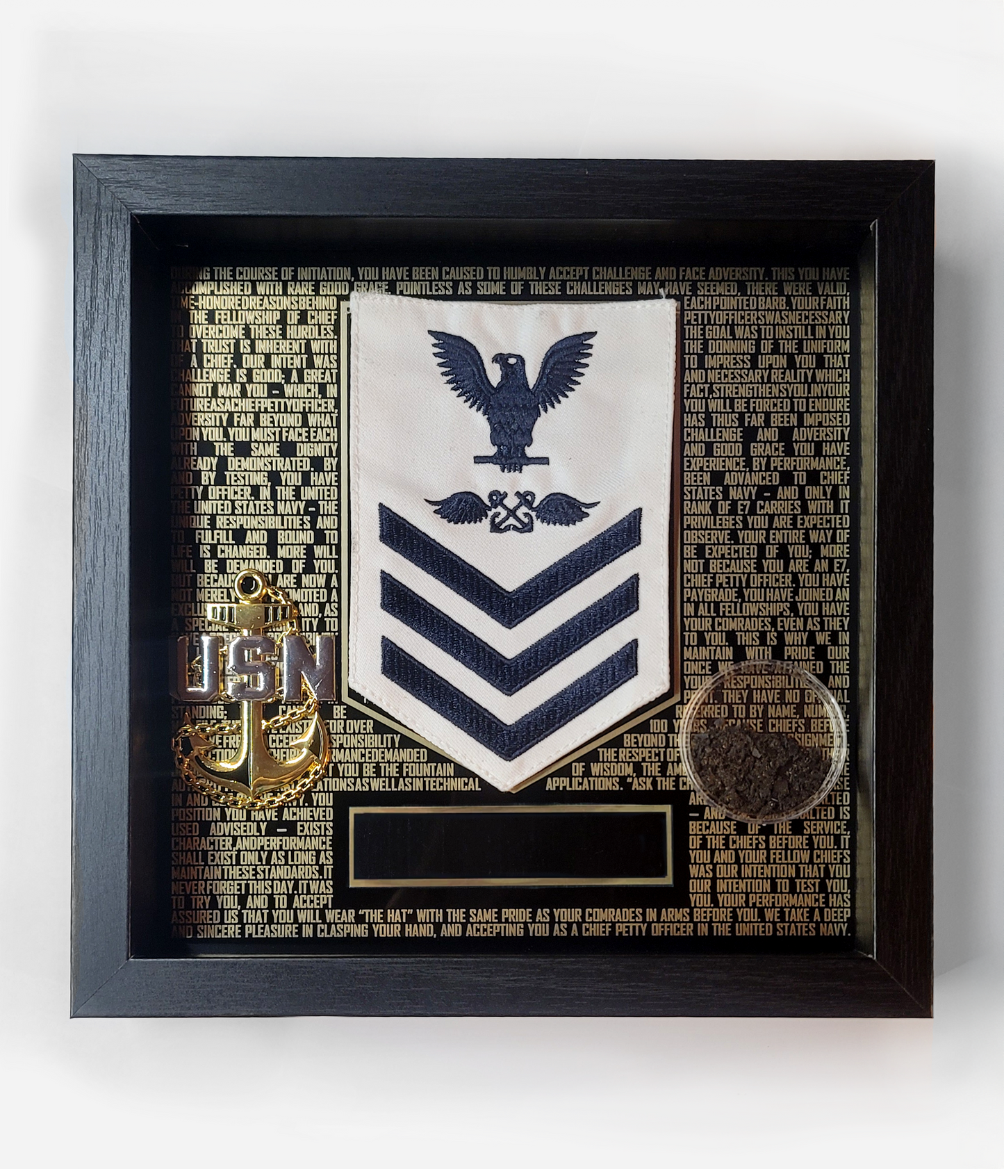 Metal Final Night Shadow Box Kit (Black Name Plate)